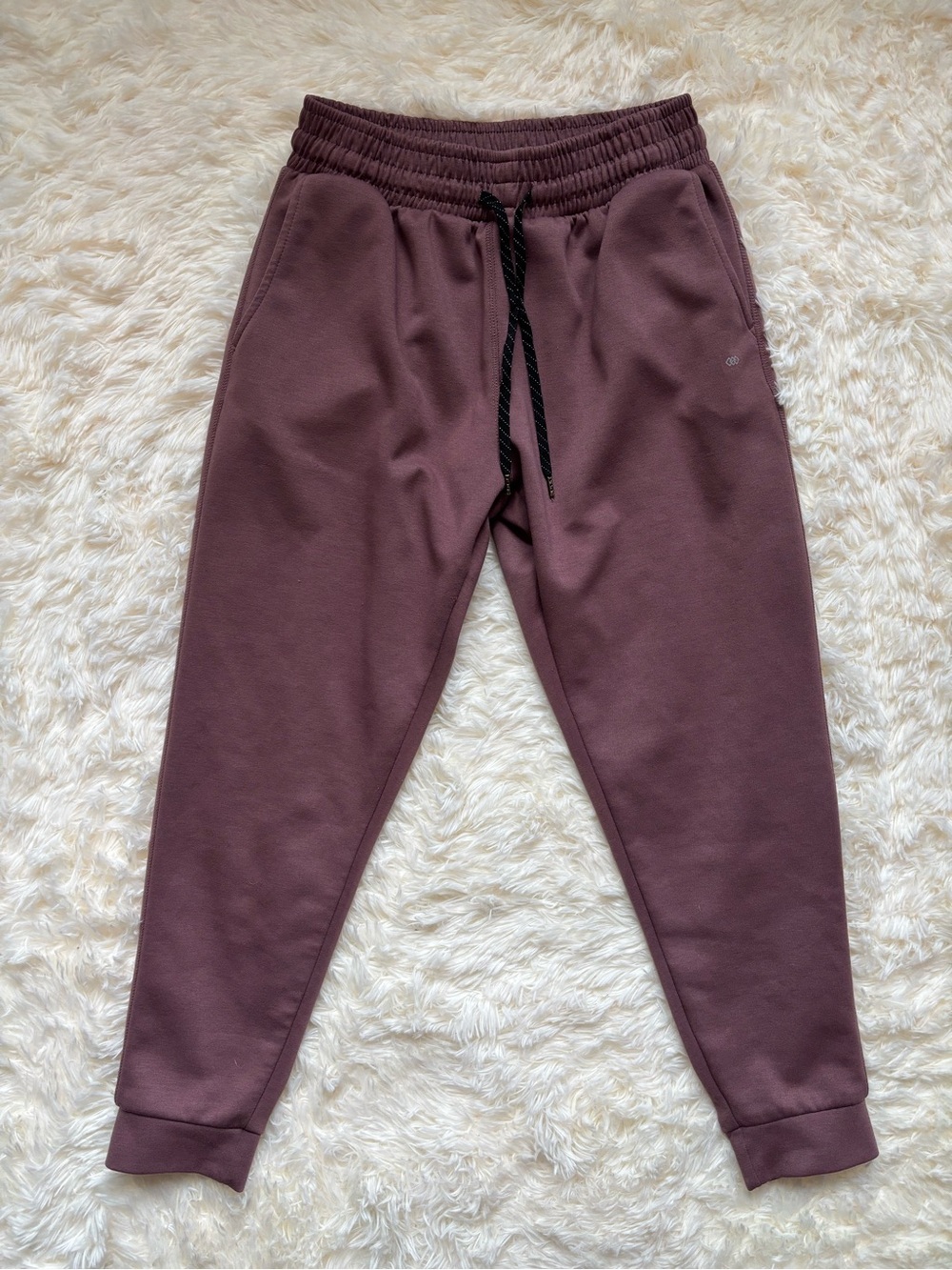 LEG3ND Jogger Sweatpants Large Mauve Purple Drawstring Cuffed Ankle